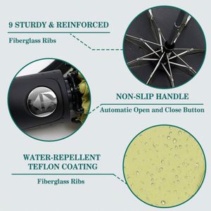Best Selling Wholesale Portable Forward Automatic Handle 3 Fold Umbrella with logo - Product Image 4