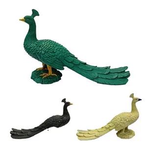 Home Sculpture Creative Furnishing Articles Resin Peacock Statues Home Decoration Crafts Peacock Resin Animal Statue