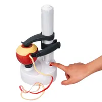 Multifunctionele elektrische ABS kunststof antislip schilmachine met 6 afneembare messen, eenvoudig te reinigen, keuken fruit schiller