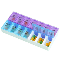 Boîte à pilules étui écologique pharmaceutique pharmaceutique médecine portable petite boîte d'emballage mode 14 étuis vente chaude avec le commerce