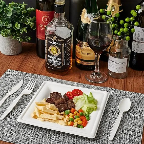 Wholesale Material Round Paper White Plate Beef Hamburger Lemon Vegetable Fruit Container Cake Bowls Washable Paper Party Plate