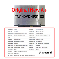 Layar Lcd A+ 14 "Baru Asli TFT 1920*1200 EDP 40Pin X140NV4J R0 TL140VDXP10-00 M140NW4D R6 R3 R5 RC B140UAN05.1 B140UAK03.1