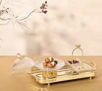 Présentoirs Cubiques Polyvalents en Acrylique Doré Brillant pour Buffet, Supports Carrés pour Aliments et Desserts, Idéaux pour la Maison et la Chambre