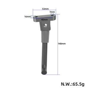 Béquille latérale grise pour trottinettes électriques Kukirin G2 Pro DB Xiaomi M365 Pro Pro2 1S Essential Lite - Pièces de rechange - Product Image 2