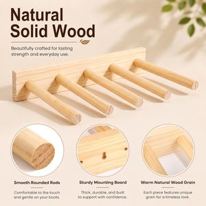 Zapatero <span class=keywords><strong>de</strong></span> Madera para Montar en la Pared, Soporte Colgante para Almacenamiento <span class=keywords><strong>de</strong></span> Zapatos, Duradero, Ahorra Espacio, Exhibidor <span class=keywords><strong>de</strong></span> Zapatos para Entrada, Porche y Uso Doméstico - Product Image 3