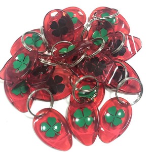 Promozione all'ingrosso regalo di plastica portachiavi portachiavi portachiavi gratta gratta trasparente - Product Image 2