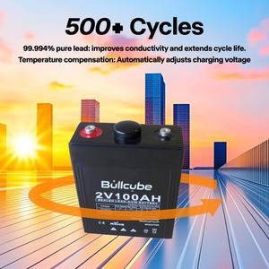 Batterie de traction tubulaire au plomb-acide Bullcube 2V 200Ah 6V 12V pour batterie de traction GX-2200-LA 2 volts GX-2200-LA - Product Image 3
