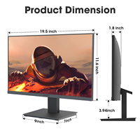 KOORUI 22 pulgadas monitores de PC pantalla de ordenador de barra completa con pantalla sin marco 1080P Led 6MS monitores de PC al por mayor