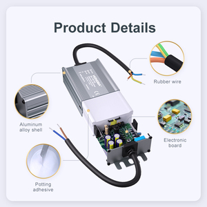 Alimentation LED à découpage 10W 12V 24V IP67 étanche ultra-mince en aluminium pour bande LED, driver LED à tension constante - Product Image 3