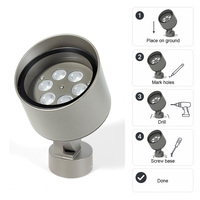 Projecteur LED COB extérieur au design moderne, 12W, indice de protection IP65, éclairage paysager, étanche, en aluminium
