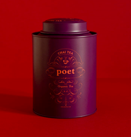 Nouveau Design personnalisé écologique de luxe rond grande boîte à thé vide hermétique thé sucre café ensemble petite boîte en métal