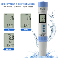 Nouveau compteur de qualité de l'eau COM100 EC/TDS/TEMP moniteur de piscine d'aquarium de haute précision détecteur de conductivité stylo testeur de pureté