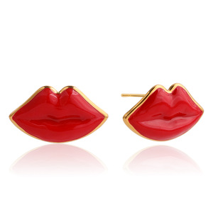 Pendientes de labio rojos de acero inoxidable para mujer, diseño de joyería de moda, regalo - Product Image 5