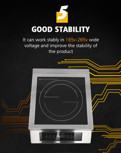 เตาแม่เหล็กไฟฟ้าแบบสัมผัส 5000 วัตต์ สำหรับใช้งานเชิงพาณิชย์ - Product Image 5