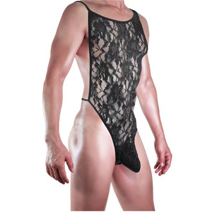 Body en dentelle <span class=keywords><strong>transparent</strong></span> pour <span class=keywords><strong>homme</strong></span>, nylon fin, taille mi-haute, G209, sous-vêtements sexy - Product Image 3