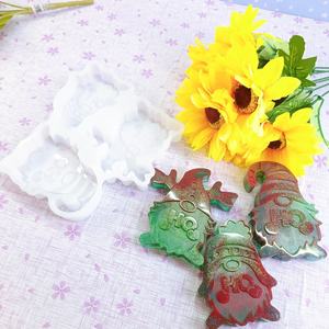 Moldes de fundición de resina hechos a mano para adornos decorativos DIY estilo Ins herramientas de escritorio de silicona molde de Papá Noel - Product Image 1