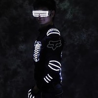 Gants de robot lumineux LED Flash Armor en polyester pour performance scénique, unisexe adulte, pour soirées en boîte de nuit et décorations