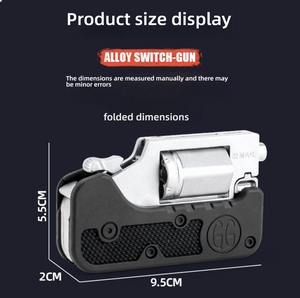 Pistolet Jouet Réaliste en Métal Pliable Éjecteur de Douilles, Tirant des Balles Souples, pour Enfants - Product Image 5