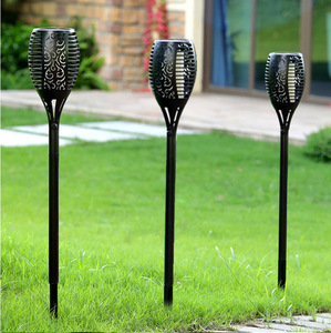 Lampu Dekorasi Taman <span class=keywords><strong>LED</strong></span> Model Obor Otomatis Nyala/Mati Tenaga Surya IP65 Tahan Air Dengan Efek Api Berkedip - Product Image 4