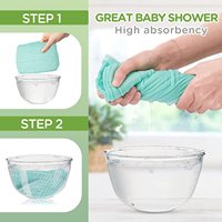 Baby Muslin Washcloths Natural Muslin Cotton Baby Soft Newborn Baby Face Towel Absorbent Muslin Washcloth for Sensitive Skin