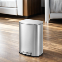 Poubelle commerciale en acier inoxydable de vente chaude 3L 5L 12L maison pédale poubelle intégrée ménage métal poubelle pour cuisine