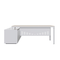 Bureau de direction moderne en forme de L certifié CE Mobilier en bois Vente en usine