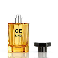 Flacon de parfum cylindrique hexagonal de luxe 50 ml 100 ml en verre avec couvercle, vaporisateur et emballage cadeau personnalisé haut de gamme