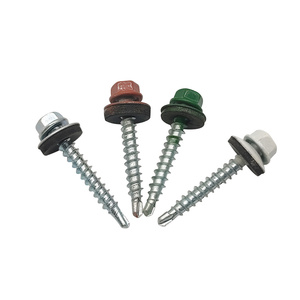 สกรูเจาะยึดหลังคาหัวหกเหลี่ยมเคลือบสังกะสีจากจีน พร้อมแหวนรอง EPDM - Product Image 3