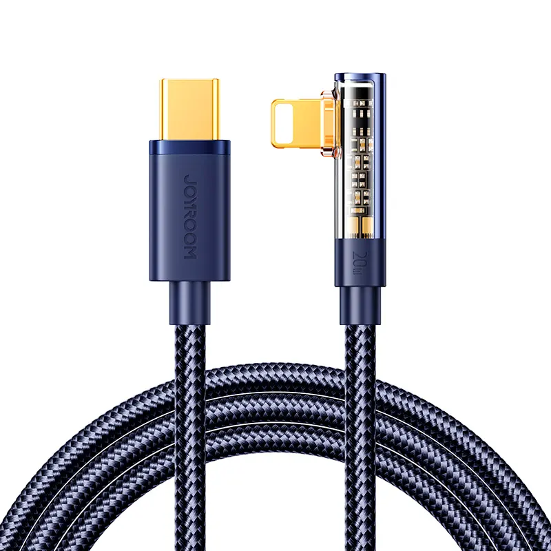 Joyroom 1,2 m 20 W Schnellladung Typ USB C zu L 90 Grad rechter Winkel USB C-Kabel Schnelles Laden Übertragung Datenkabel