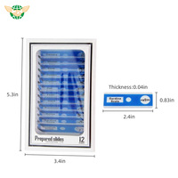 Children's Plastic Blue Prepared Microscope Slides Biological Animals Specimen Plants Insects Flowers Sample Accessories