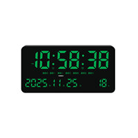 Horloge murale numérique à LED, horloge de bureau, grand écran de 11 pouces, affichage de la date, du jour, de la température, de l'humidité, alarme pour les jours ouvrables