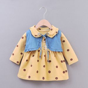 Otoño Punto 2pcs 3 años Bebé Ropa niños niñas vestido de <span class=keywords><strong>denim</strong></span> - Product Image 6