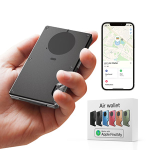 Slim Aluminum <b>Card</b> <b>Holder</b> <b>Wallet</b> 35mm With Apple Find My Compatible RFID Blocking Clip Design - Product Image 6