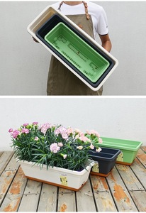 Factory Directly Sales Plastic <strong>Rectangle</strong> Planters for Indoor/Outdoor <strong>Plants</strong> High Quality Flower <strong>Pots</strong> Lightweight Garden <strong>Pots</strong> - Product Image 4