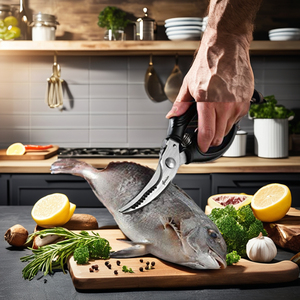 Thép Không Gỉ Nhiệm Vụ Nặng Nề Kéo Nhà Bếp Gia Cầm Kéo Thịt Tiện Ích Kéo Đa Năng Thực Phẩm Kéo, Nấu Ăn Kéo - Product Image 3