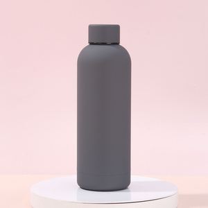 American Style Custom Logo Rubber Coated Vacuum <b>Thermos</b> <b>Bottle</b> Small Mouth Sports Water <b>Bottle</b> With Strap - Product Image 2
