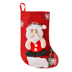 Calcetines de Navidad medianos Decoración Papá Noel Muñeco de nieve Accesorios para dulces Bolsa de regalo Suministros de vacaciones Accesorios - Product Image 2