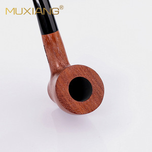 Muxiang Wooden Tobacco Pipe Bent Type 9mm Carbon Filter Handmade Rosewood Smoking Pipe For Personal Gift - Product Image 4