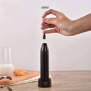 Automatic Usb Rechargeable <b>Milk</b> Frother with Rechargeable Storage Base Electric Hand-held Stainless Steel Foam Machines - Product Image 2
