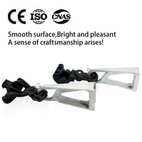 Serre-câbles de suspension en alliage d'aluminium poli série PA avec collier en acier inoxydable pour applications minières (métrique)