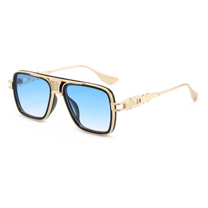 Lunettes de soleil SPUKA HR5660 de luxe rétro à double pont en alliage, verres dégradés 2026, protection UV400, logo personnalisé - Product Image 3