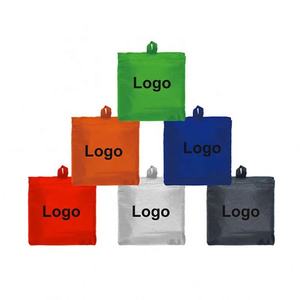 Bolsa de compras plegable de PET de poliéster reutilizable grande respetuosa con el medio ambiente personalizada, bolsa de supermercado reciclable con bolsa - Product Image 6