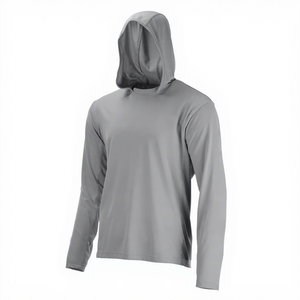 Sudadera con Capucha Blanca de Manga Larga para Hombre, Protección Solar UPF 50 Anti UV, Ropa de Pesca, Poliéster de Secado Rápido - Product Image 6