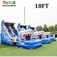 Toboggan aquatique gonflable de 18 pieds de haut pour location événementielle
