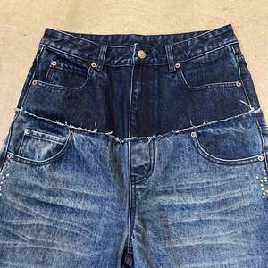 Jeans da <span class=keywords><strong>Uomo</strong></span> Personalizzati di Alta Qualità, <span class=keywords><strong>Pantaloni</strong></span> Jeans a Doppia Vita per <span class=keywords><strong>Uomo</strong></span>, Jeans in Denim a Vita Alta e Gamba Larga, Produttore - Product Image 3