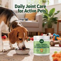 Poudre OEM pour les Hanches et les Articulations des Chiens, Supplément de Moules Vertes avec Glucosamine et Chondroïtine, Améliore la Mobilité et la Flexibilité