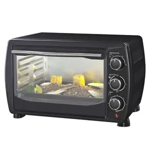 Oven listrik Mini kualitas terbaik, Oven dapur kontrol kenop bawaan 18L komersial