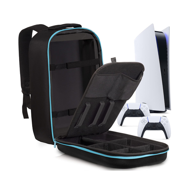OEM Customized Thermoformed Game Console Hard Shell Backpack with Cut Foam