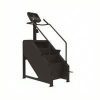 Máquina de Escaleras Eléctrica Comercial para Gimnasio, Simulador de Escalada Inteligente, Máquina de Cardio para Entrenamiento de Piernas en Interiores, para Isquiotibiales, Metálica, No Plegable, 205 kg