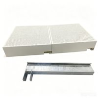 Système de grille de plafond suspendue en aluminium avec revêtement en poudre moderne pour bâtiments commerciaux, hôpitaux, hôtels